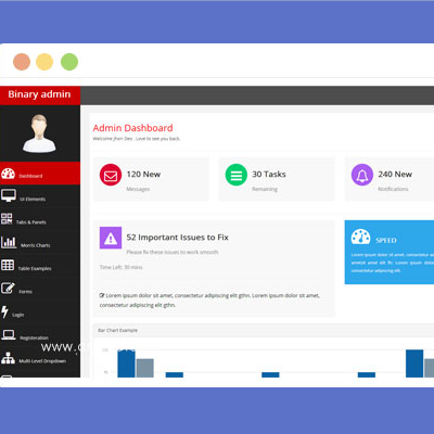这是一款Binary admin后台管理系统bootstrap模板。